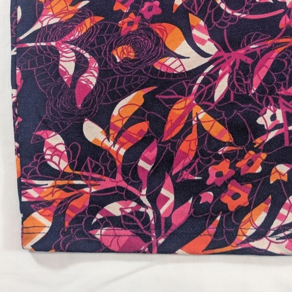 LuLaRoe Julia Bodycon Floral Patterned Shirt Dress with Gray Sleeves Size 2XL - Picture 3 of 7